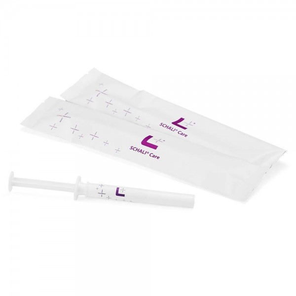 Photo Female liquid vaginal suppositories SCHALI®-FS in disposable single-dose container, front side